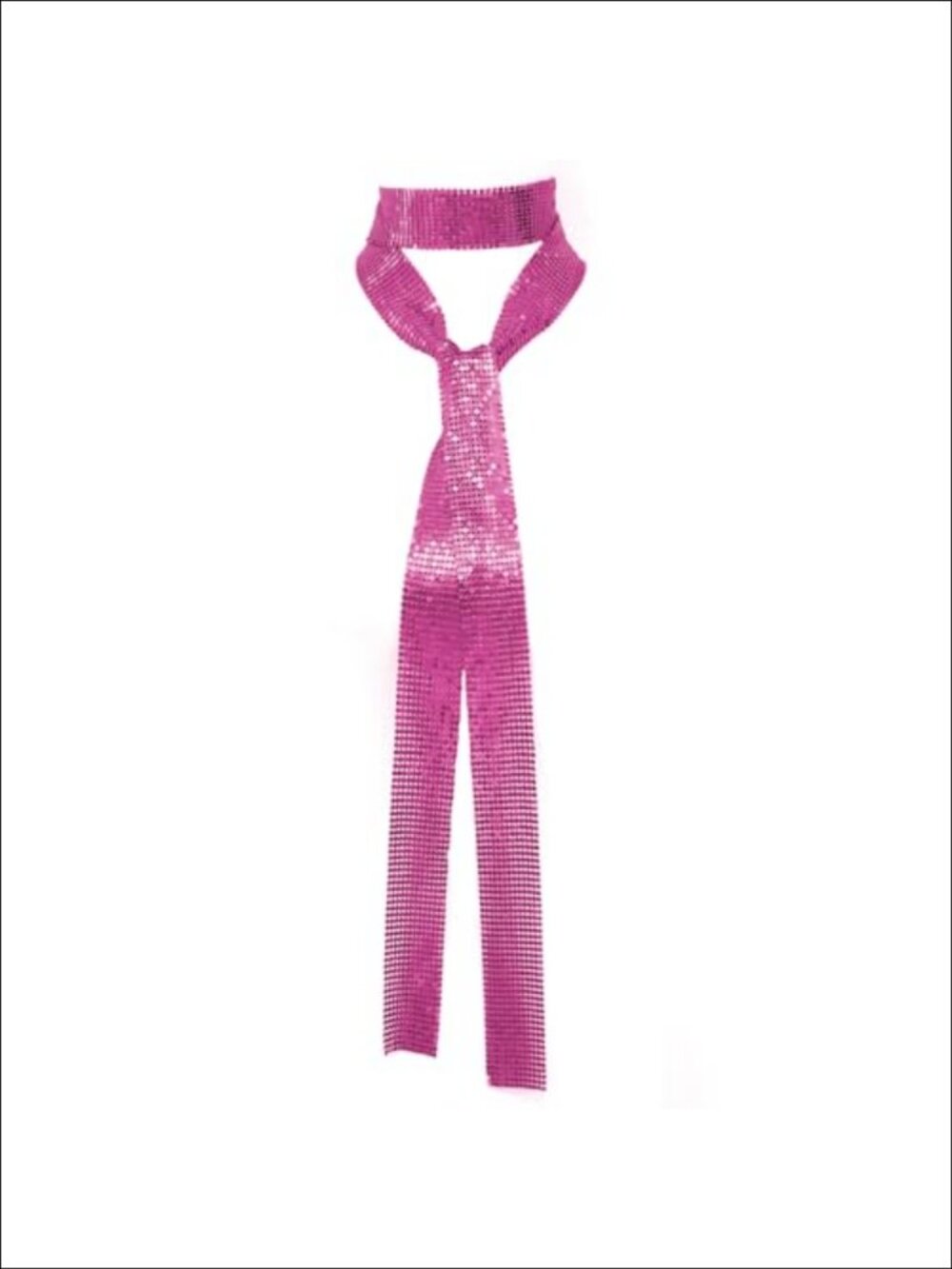 Long Skinny Sequin Neck Tie Scarf Multi-Way Metallic Shine Women Accessory